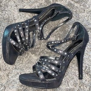 Chinese Laundry strappy rhinestone heels!